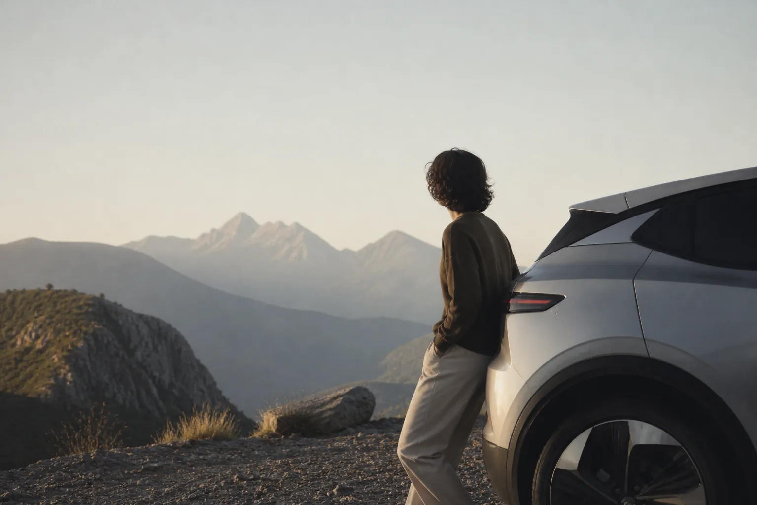 Short-term car rental.